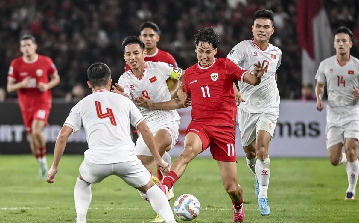 Foto: Kemenangan Timnas Indonesia atas Vietnam dengan skor 1-0.